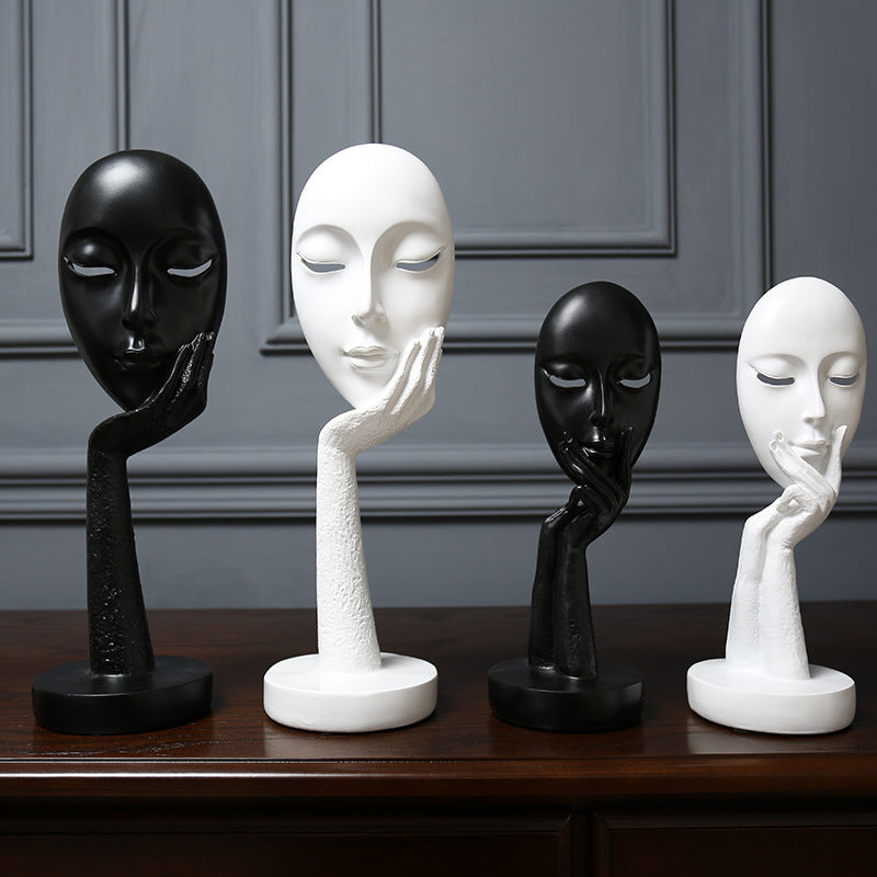 Decorative Abstract Face Sculpture Homeandso