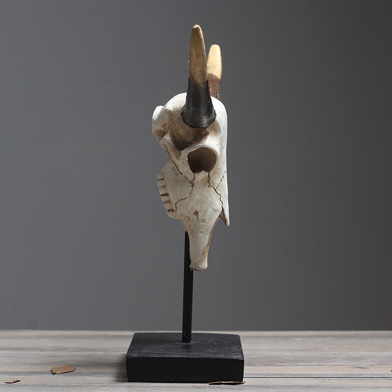 Decorative Longhorn Skull Exhibit Homeandso