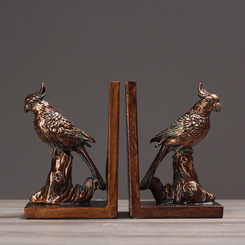Decorative Parrot Bookends Homeandso
