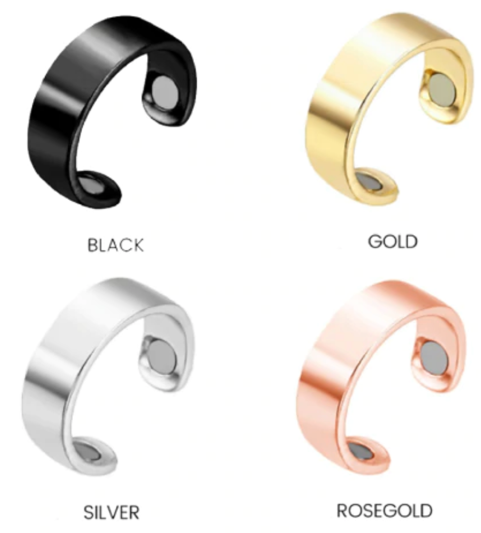 Magnetic Therapy Ring | Adjustable Wellness Support | Multiple Colors