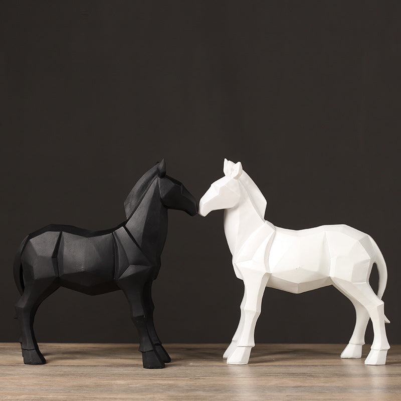 Geometric Horse Figurine Homeandso