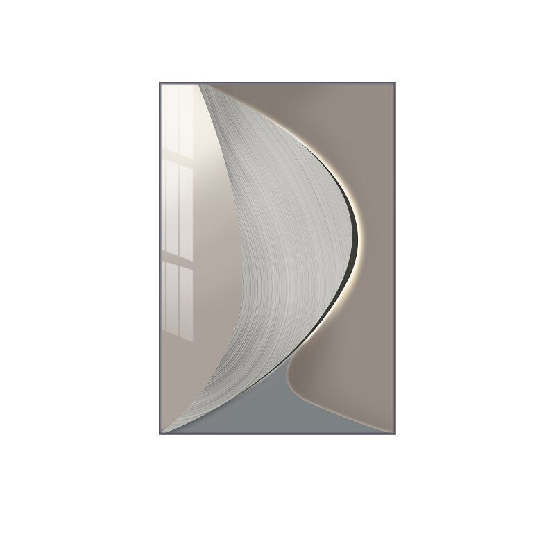 Abstract Industrial Gray Beige Canvas Wall Art for Modern Decor