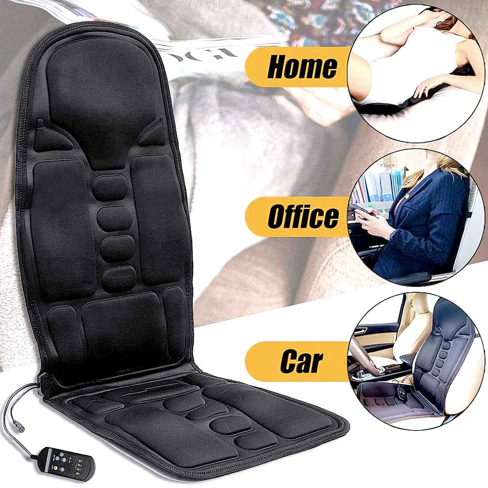 8-Mode heated massage seat cushion for back, neck & full body relaxation – Perfect for car & home
