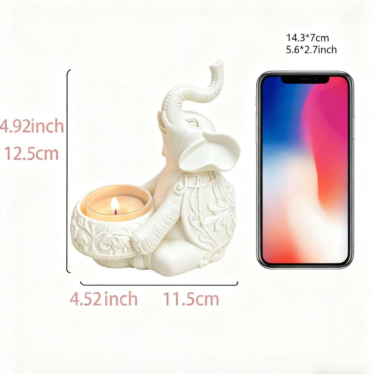 Elephant-Themed Decorative Phone Stand Homeandso