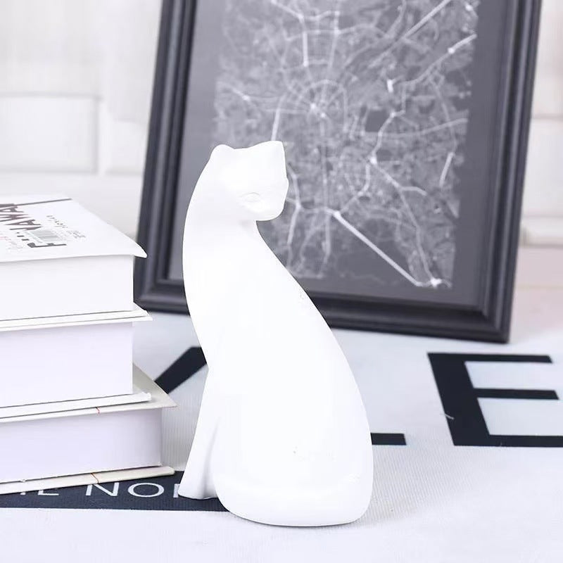 Contemporary Cat Figurine Homeandso