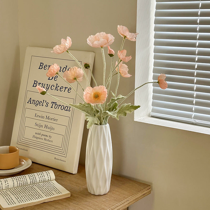 Lifelike Floral Arrangement in Modern Vase