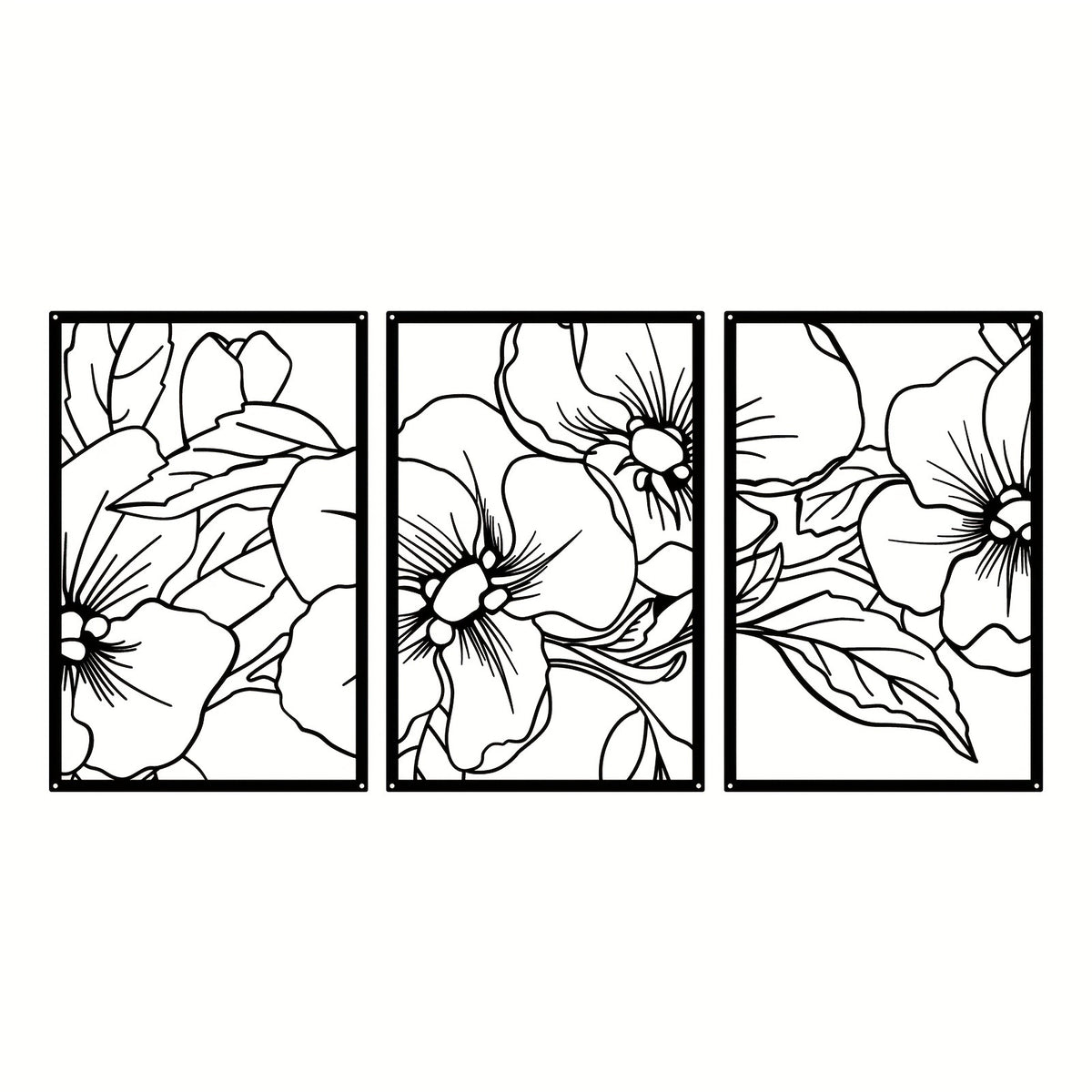 Floral-Inspired Metal Wall Art Homeandso