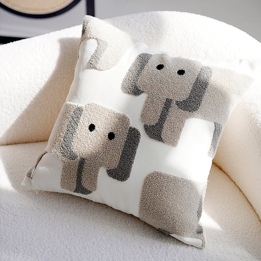 Artistic Animal-Themed Throw Pillow