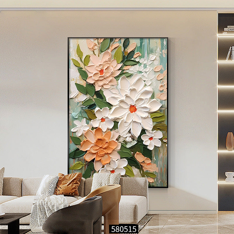 Floral Embellished Canvas Artwork Homeandso