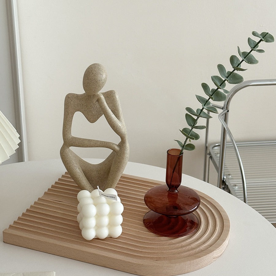 Unique Three-Tiered Decorative Glass Candle Holder