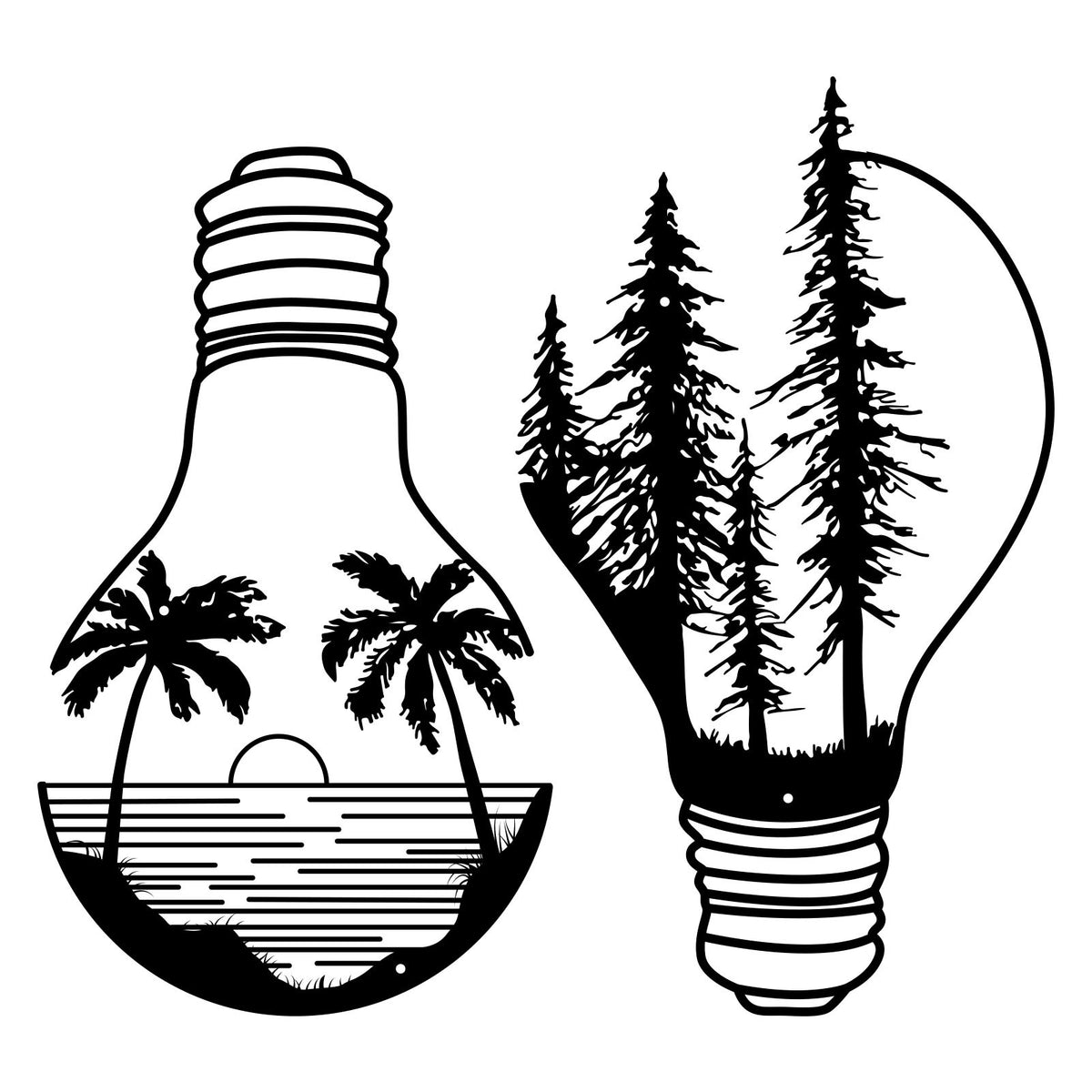 Artistic Light Bulb Wall Art Homeandso