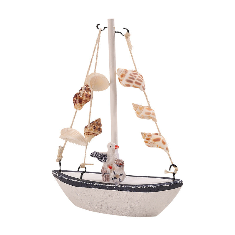 Nautical-Themed Decorative Sailing Boat Model Homeandso