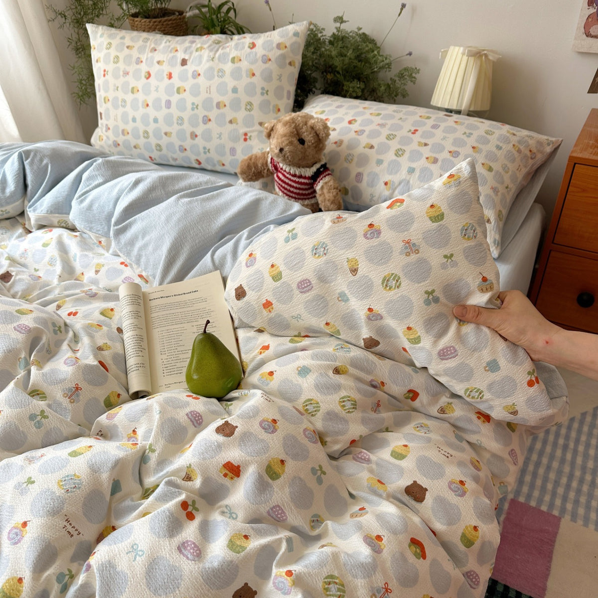 Playful Cartoon Duvet Cover Set Homeandso