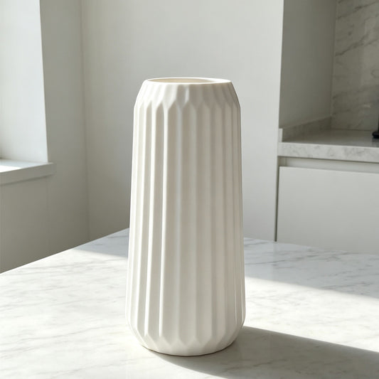 Textured Geometric Table Vase
