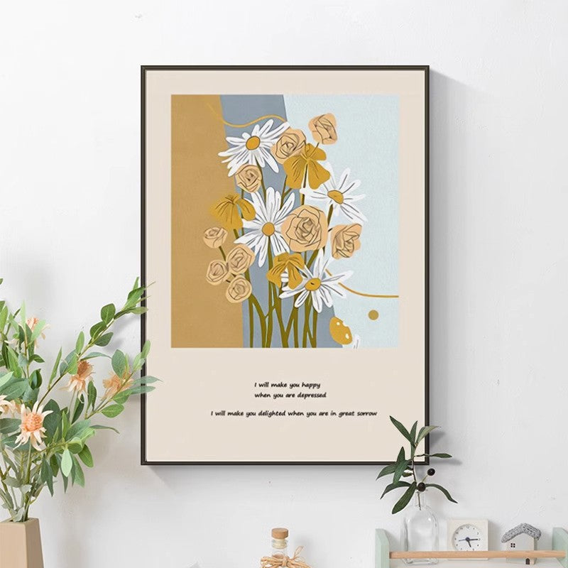 Decorative Framed Daisy Wall Art Homeandso