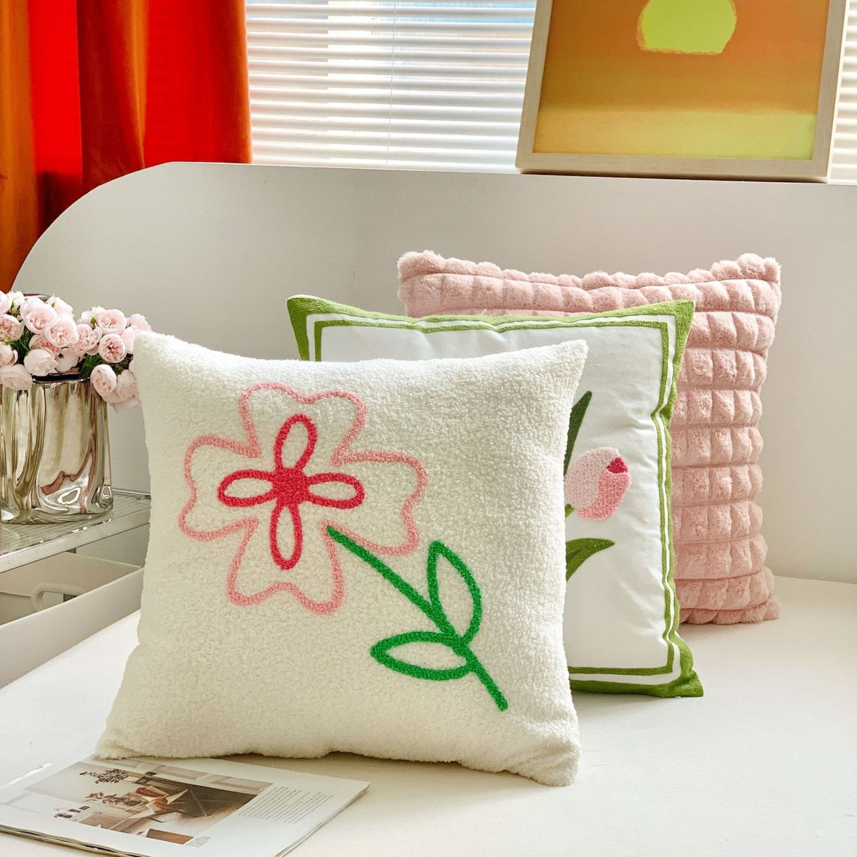 Florale Textur Dekoratives Wurfkissen