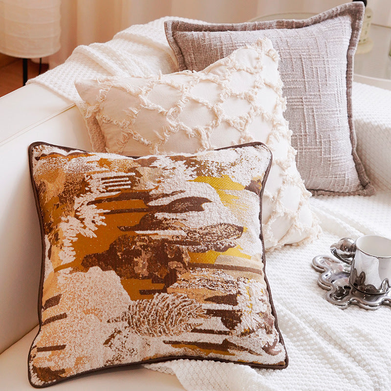 Artistic Textured Throw Pillow