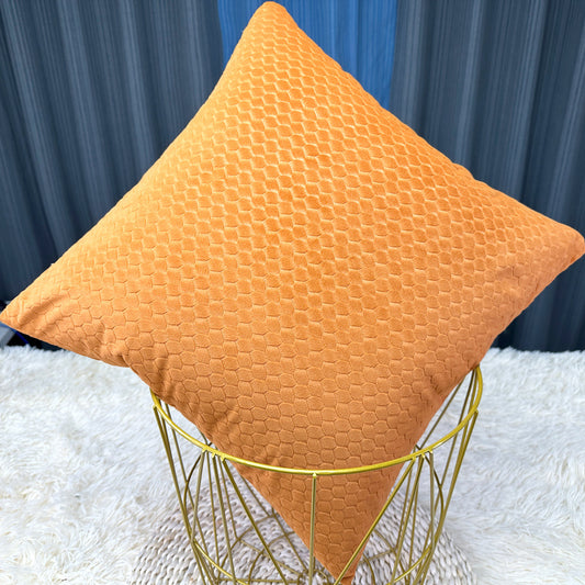 Textured Honeycomb Decorative Pillow