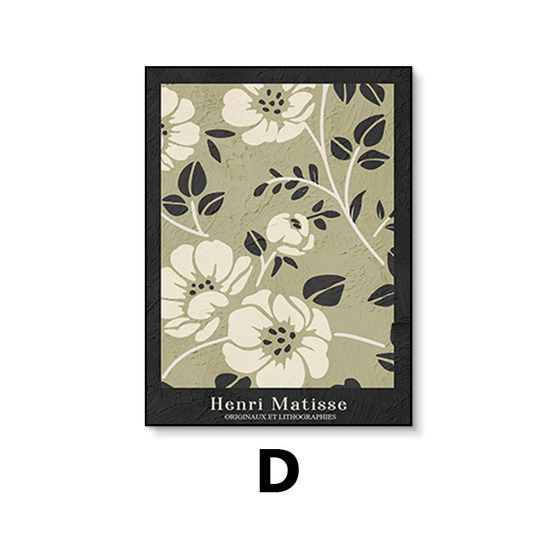 Elegant Floral Line Drawing Art Print Homeandso