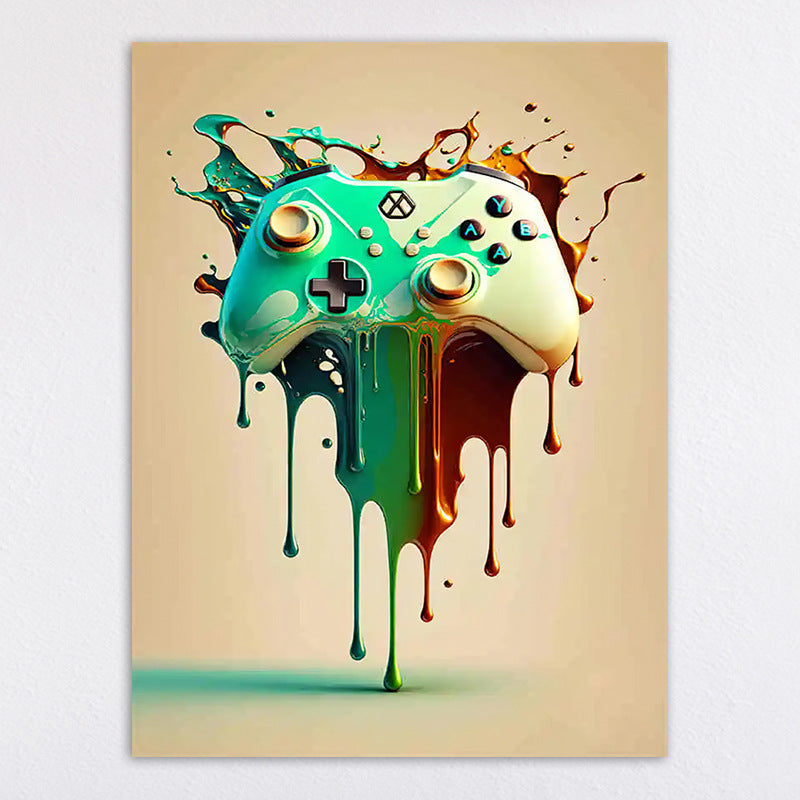 Vibrant Retro Gaming Console Art Print Homeandso