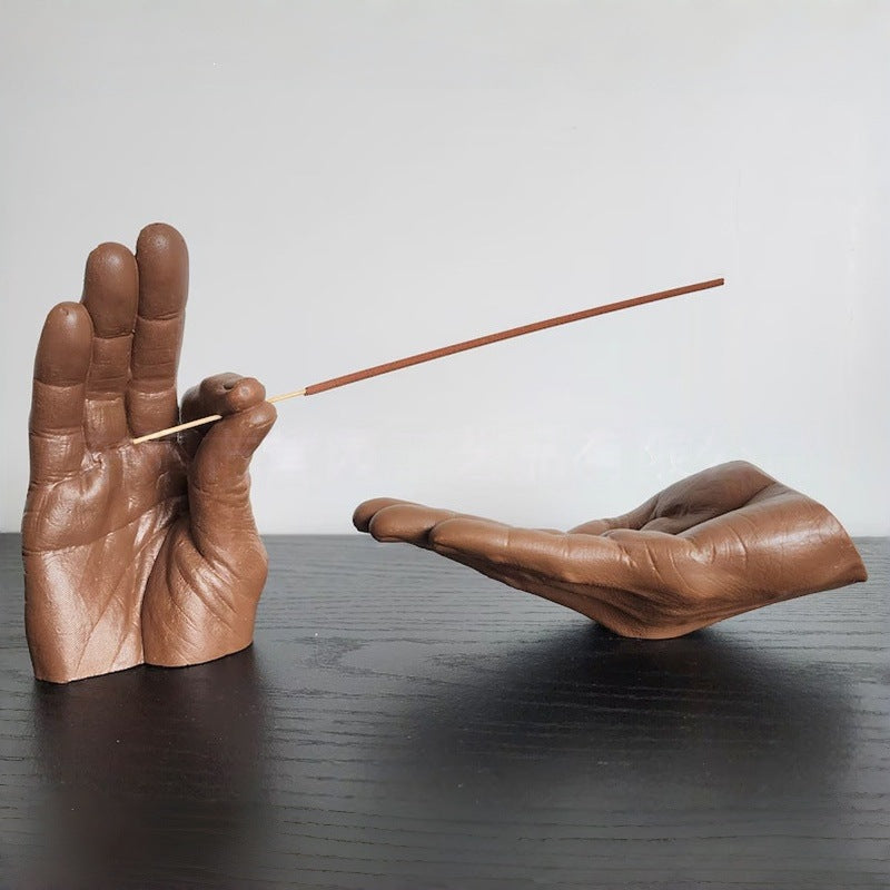 Decorative Hand Gesture Incense Holder Homeandso