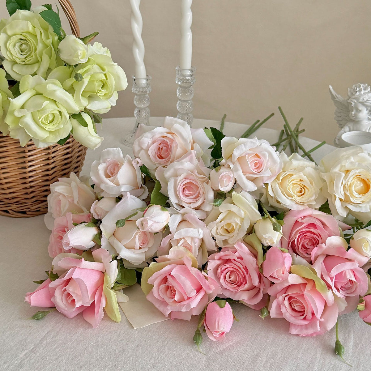 Faux Rose Stem Arrangement