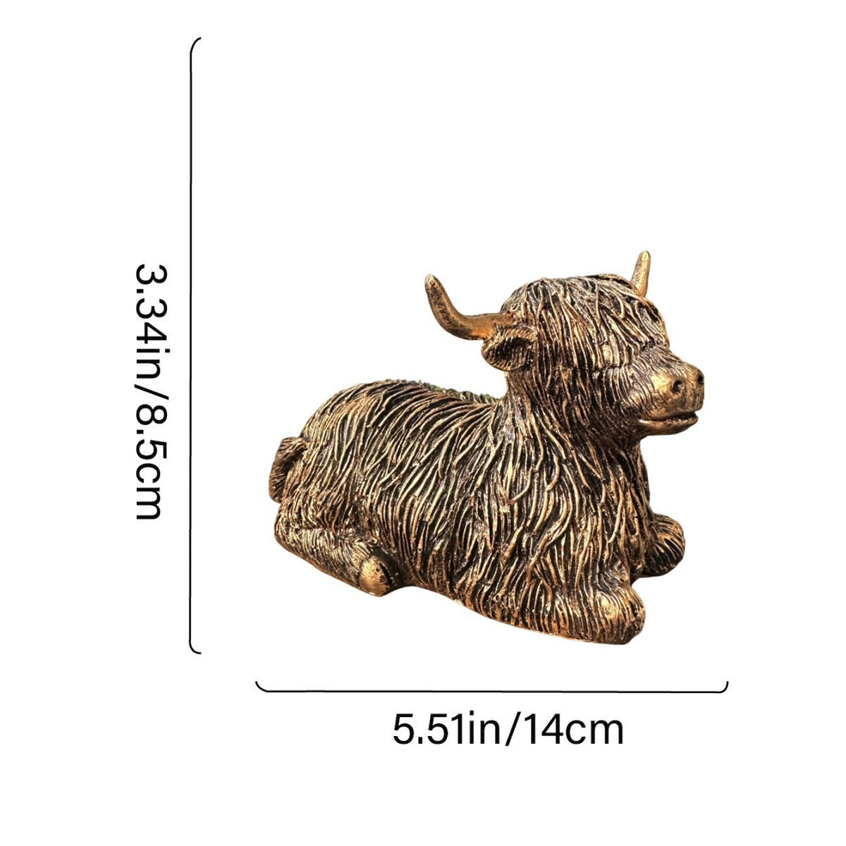 Decorative Highland Cow Figurine Homeandso