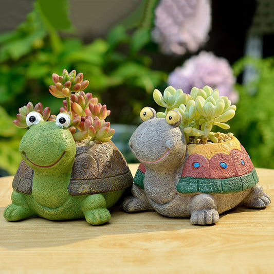 Turtle-Shaped Planter Homeandso