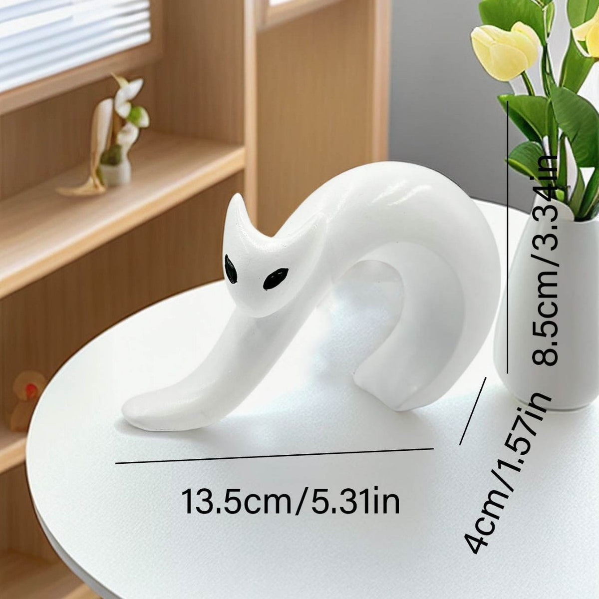 Modern Abstract Cat Figurine Homeandso