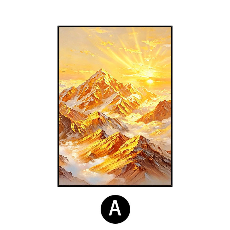 Mountain Sunrise Landscape Canvas Art Homeandso