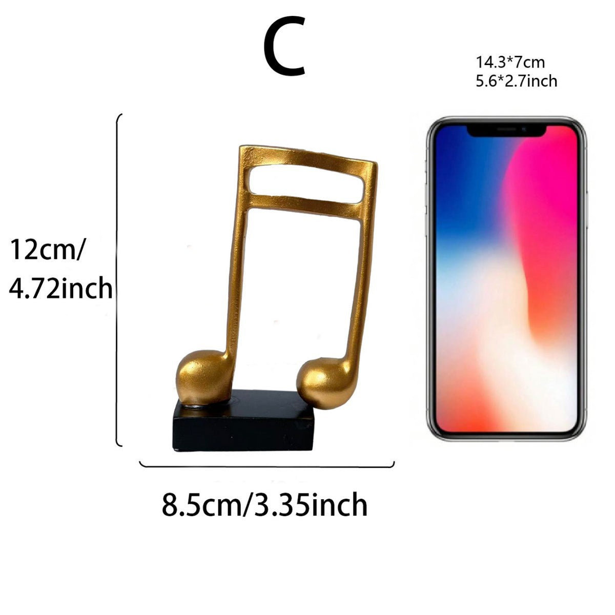 Decorative Music Note Phone Holder Homeandso