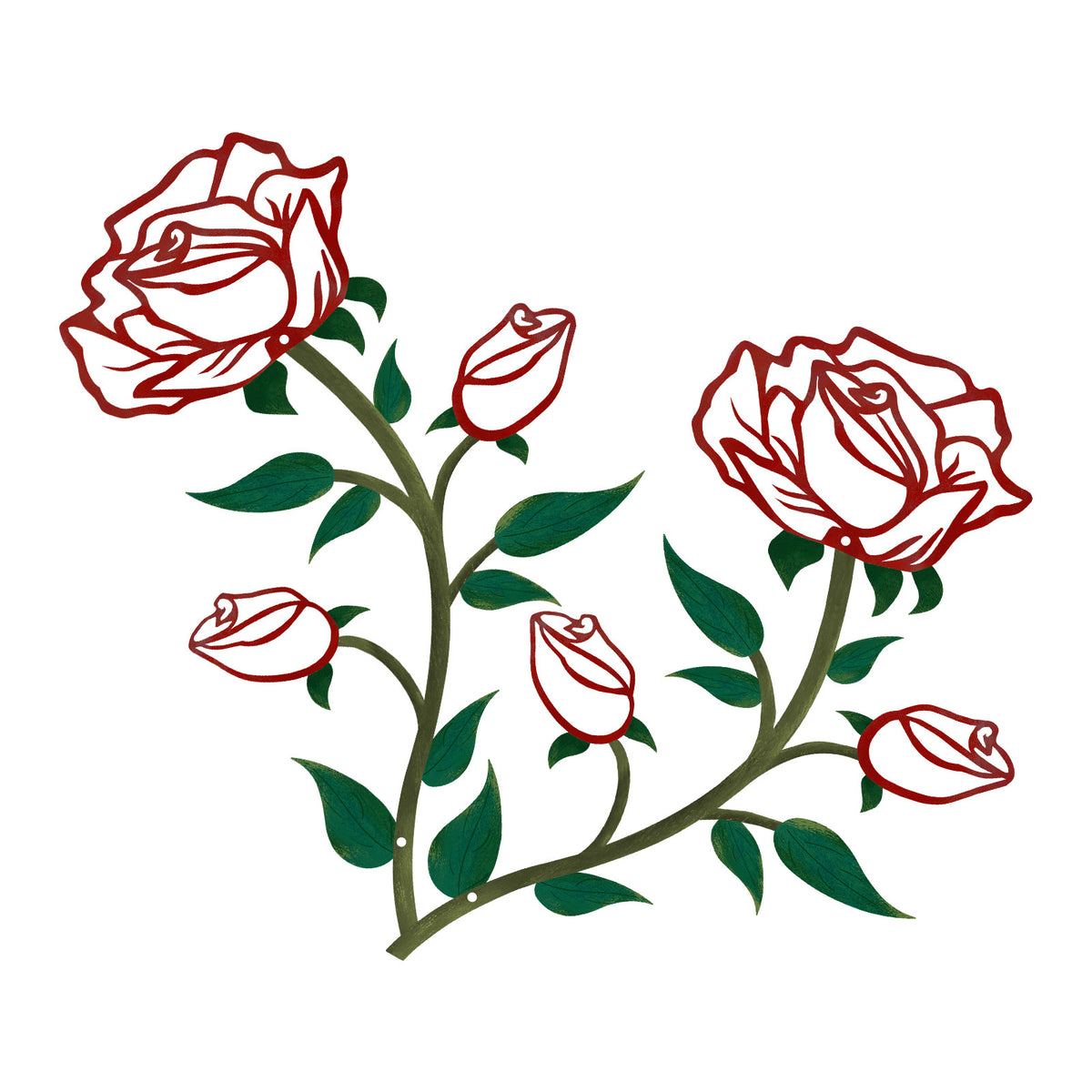 Floral Metal Wall Decoration Homeandso