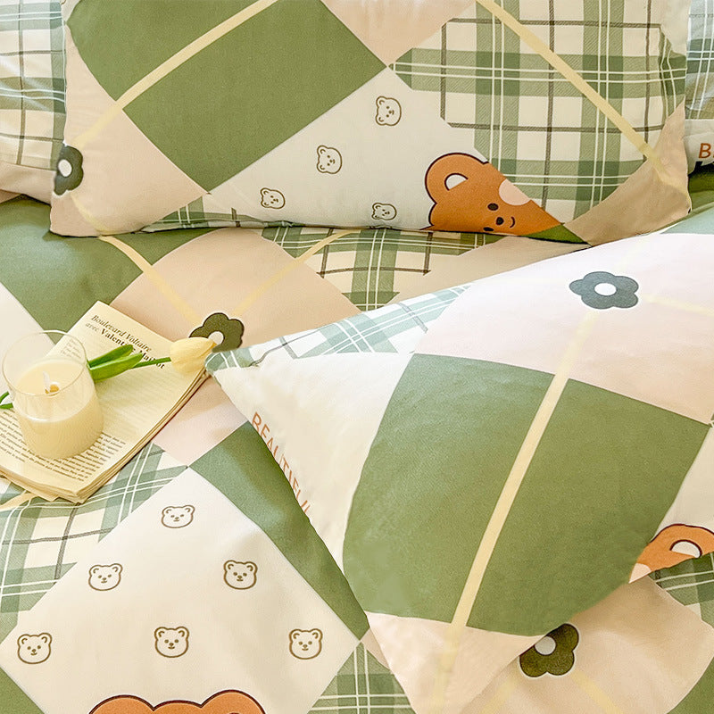 Stylish Plaid Bedding Set