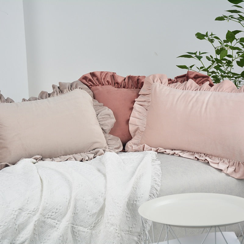 Ruffled Decorative Throw Pillow