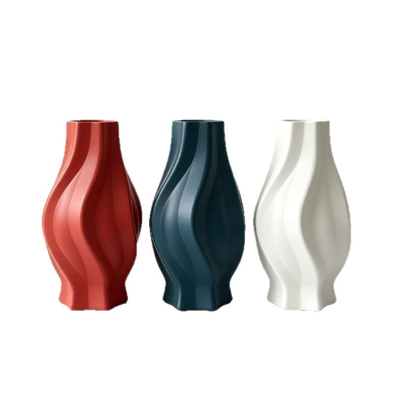 Wave-Designed Decorative Vase