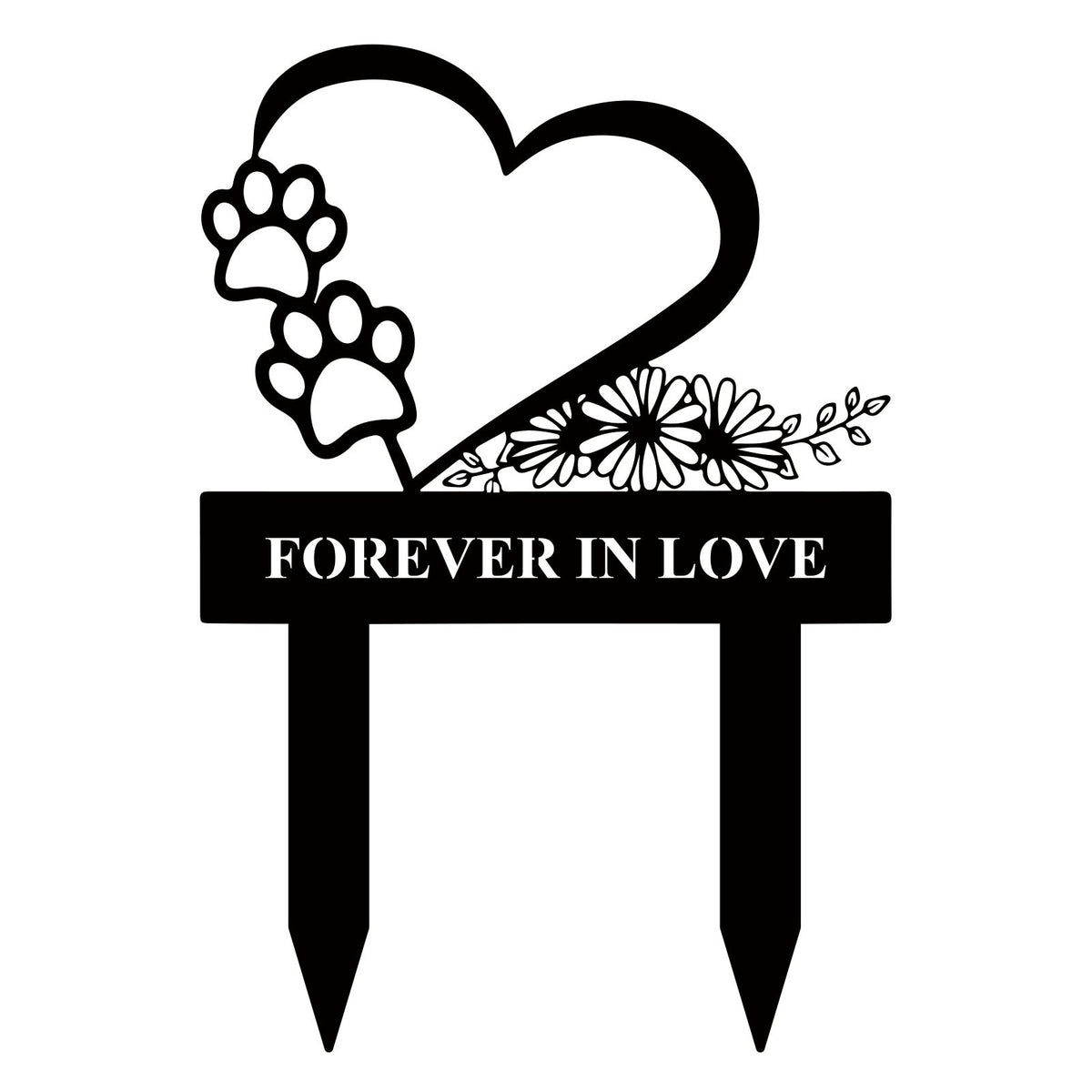 Heart-Shaped Garden Stake Homeandso