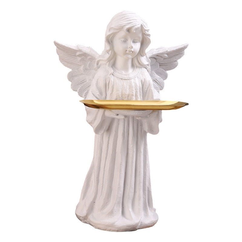 Elegant Angel Figurine Candle Holder Homeandso