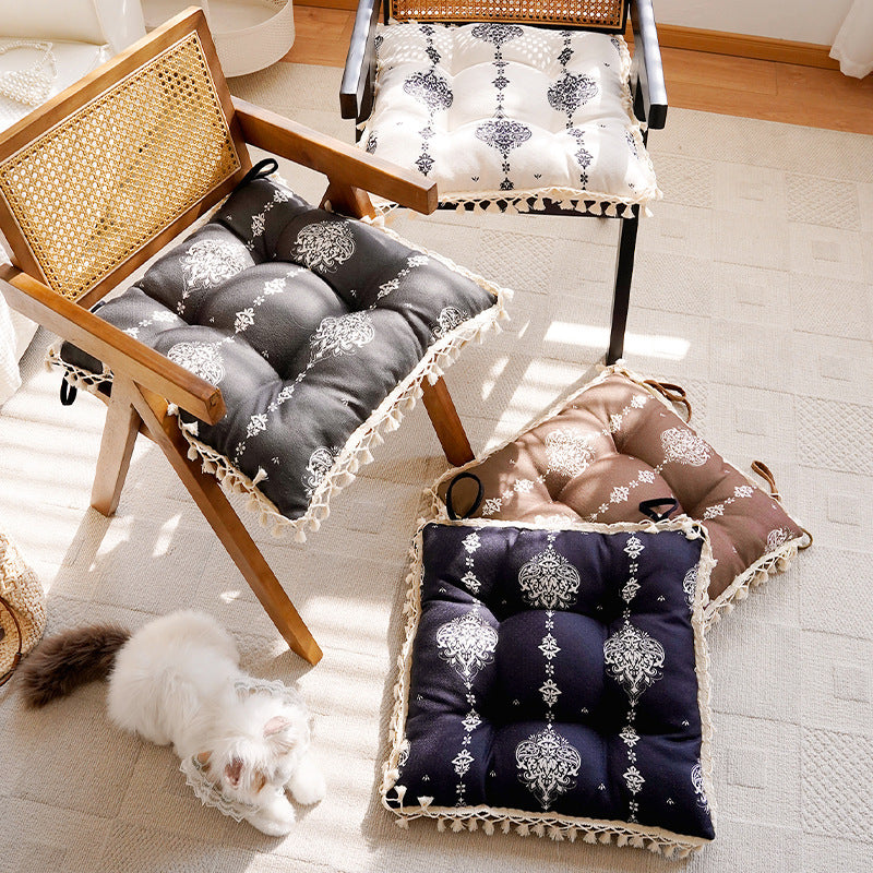 Decorative Tasseled Floor Cushion