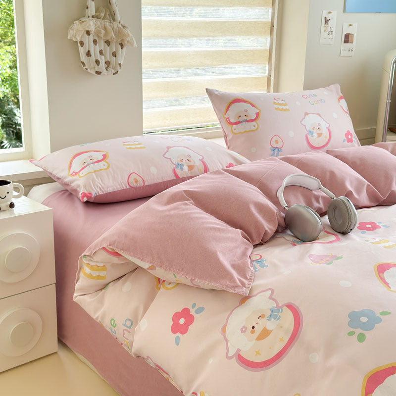 Playful Cartoon-Themed Bedding Ensemble Homeandso