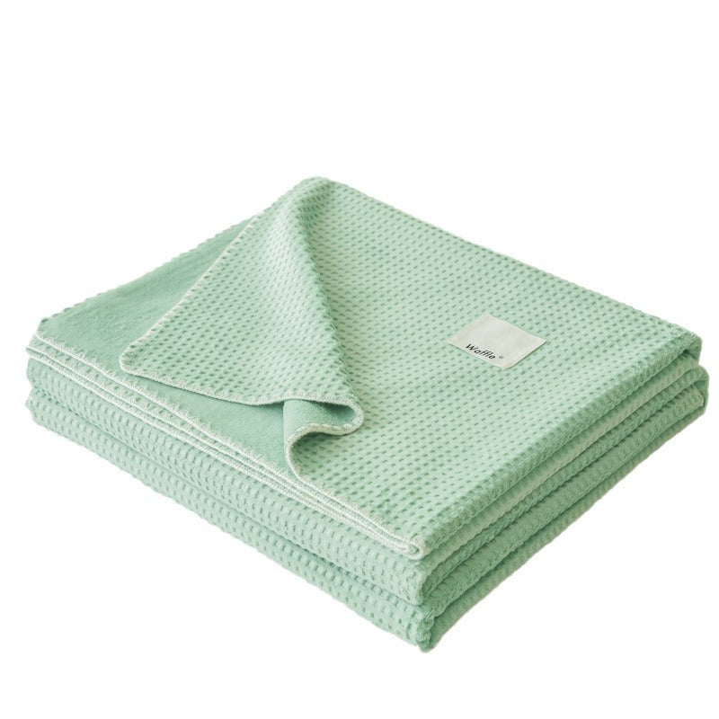 Soft Waffle-Weave Throw Blanket Homeandso