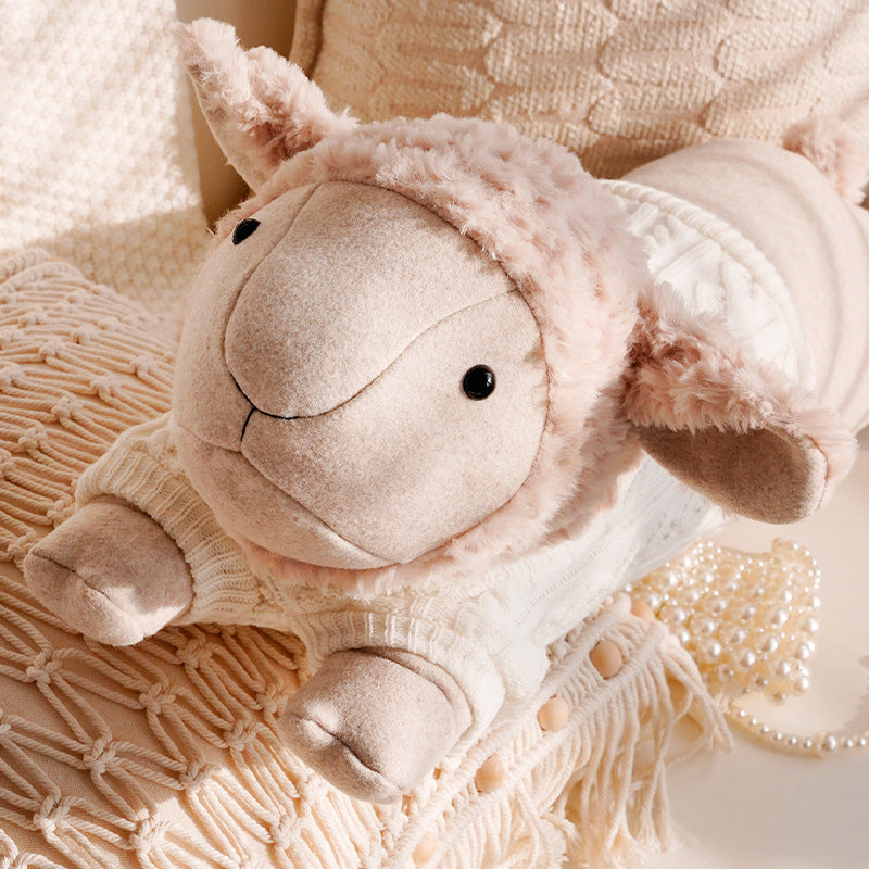 Adorable Plush Sheep Shaped Pillow