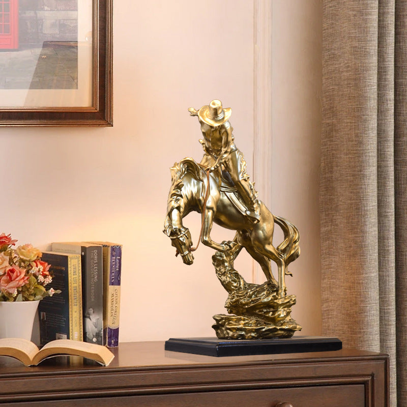 Decorative Horse Riding Sculpture Homeandso