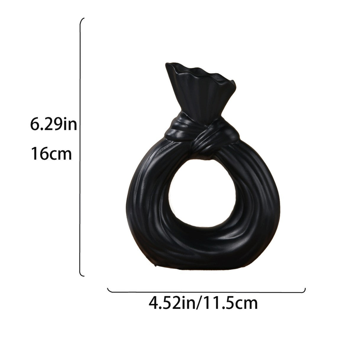 Artistic Knot-Shaped Ring Vase Homeandso