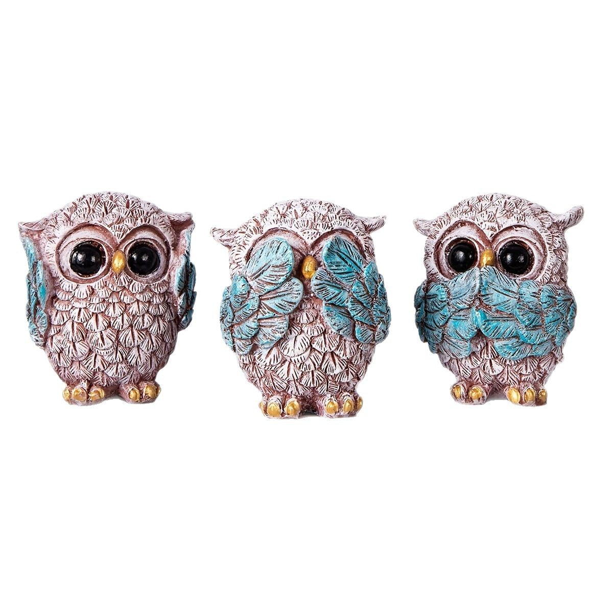 Decorative Owl Figurine Set Homeandso