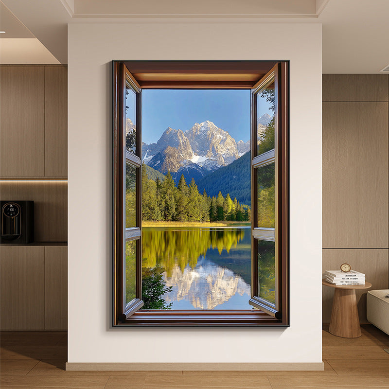Coastal Window View Canvas Art Homeandso