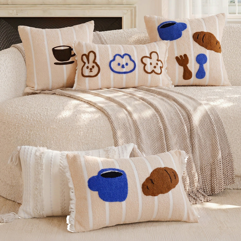 Artistic Food-Themed Decorative Throw Pillow