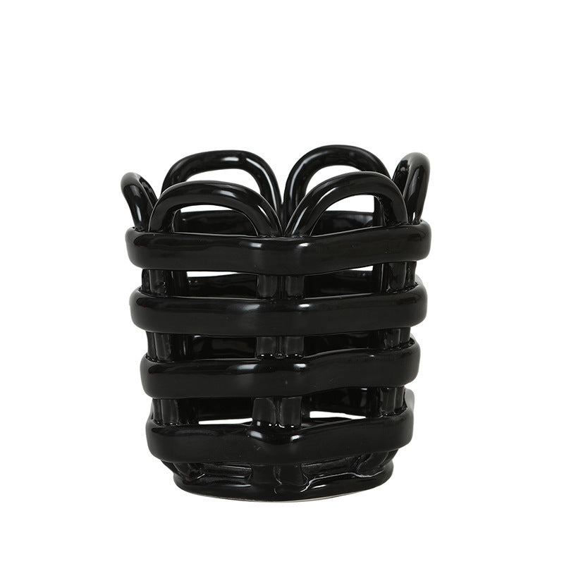 Decorative Ceramic Storage Basket Homeandso