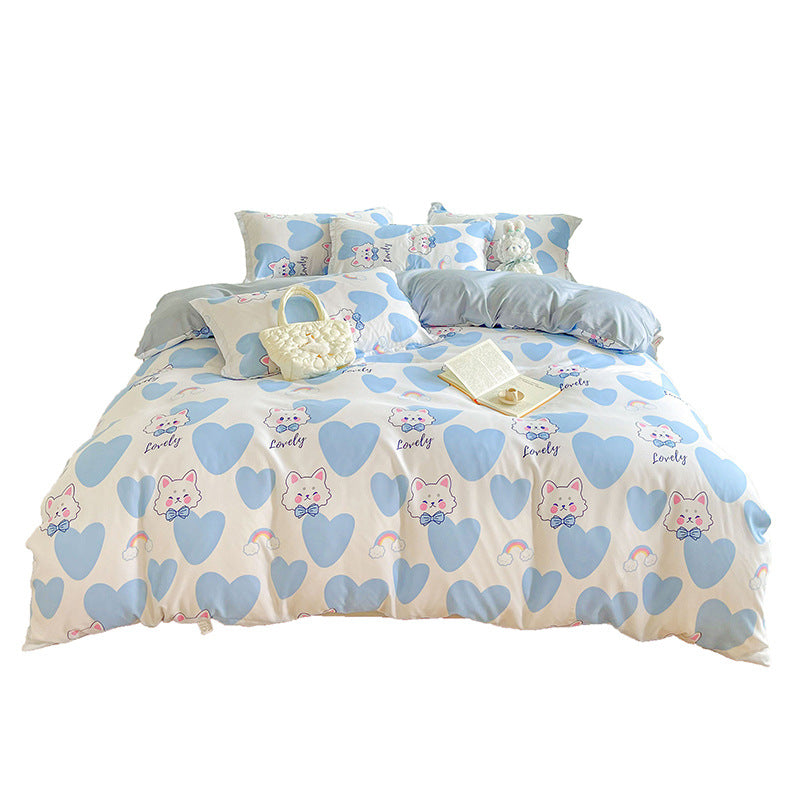 Fun Heart Print Bedding Set Homeandso