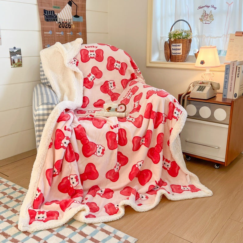 Plush Checkered Throw Blanket