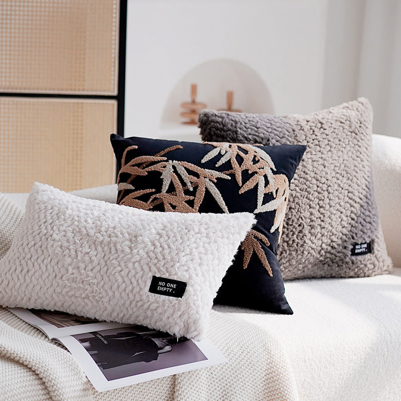 Elegant Floral Embroidered Cushion
